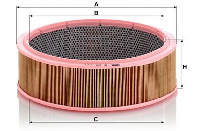 Luchtfilter 104x341x309 past: HYDROVANE 178, 218, 258, 845