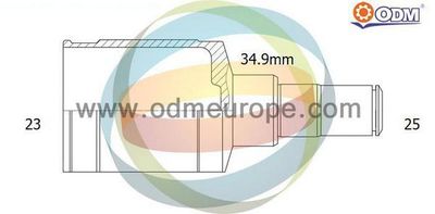 Multiparts 14-236099 ШРУС  для FIAT PUNTO (Фиат Пунто)