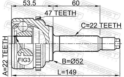 Joint Kit, drive shaft 1110-007A47