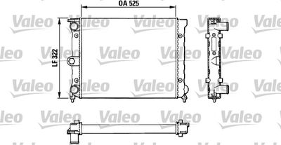 Радиатор, охлаждение двигателя VALEO 883720 для VW POLO