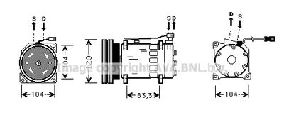 AVA-QUALITY-COOLING CNK175 Компресор кондиціонера для FIAT (Фиат)