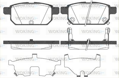 Комплект тормозных колодок, дисковый тормоз WOKING P15713.02 для SUZUKI SWIFT
