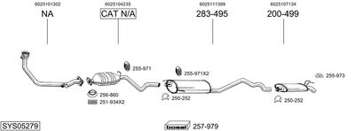 SISTEM DE ESAPAMENT BOSAL SYS05279
