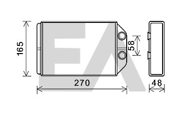 EACLIMA 45C02012 Радиатор печки  для AUDI ALLROAD (Ауди Аллроад)
