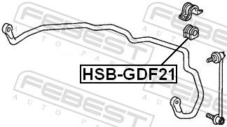 Mounting, stabiliser bar HSB-GDF21