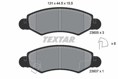 Комплект тормозных колодок, дисковый тормоз TEXTAR 2360501 для SUZUKI WAGON
