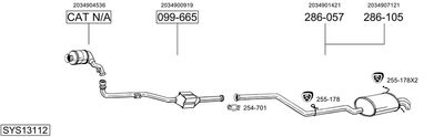 Układ wydechowy BOSAL SYS13112