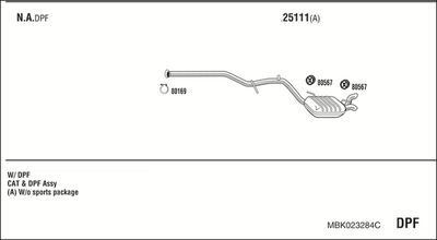 Układ wydechowy WALKER MBK023284C