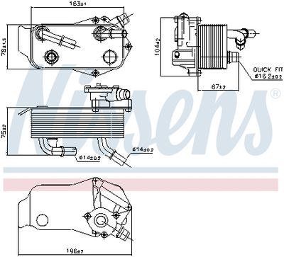 RADIATOR RACIRE ULEI CUTIE DE VITEZE AUTOMATA NISSENS 90736 4