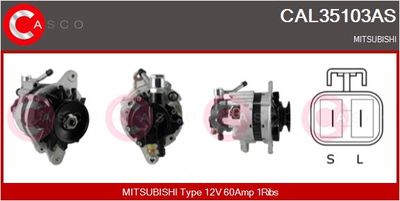Генератор CASCO CAL35103AS для MITSUBISHI L300