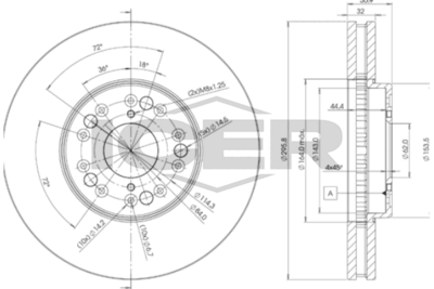 спирачен диск ICER 78BD2611-2