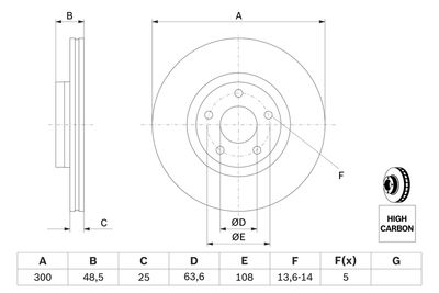 Brake Disc 0 986 479 C52