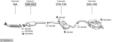 Układ wydechowy BOSAL SYS05814