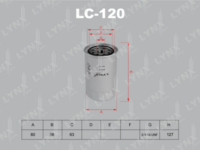 LC-120 LYNXauto Масляный фильтр