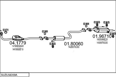 SISTEM DE ESAPAMENT MTS SUZU58359A004454