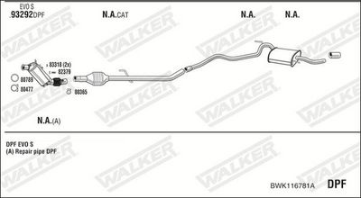 ABGASANLAGE WALKER BWK116781A