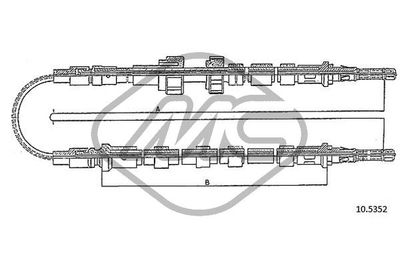 Тросик, cтояночный тормоз Metalcaucho 81781 для FORD ORION