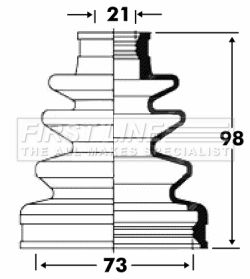 Bellow, drive shaft FIRST LINE FCB2816