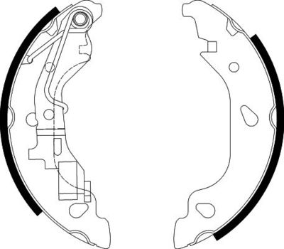 Комплект тормозных колодок HELLA 8DB 355 002-581 для FIAT PUNTO