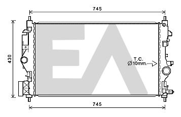 Радиатор, охлаждение двигателя EACLIMA 31R54143 для VAUXHALL ZAFIRA