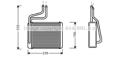AVA QUALITY COOLING FD6286 Радиатор печки  для FORD COUGAR (Форд Коугар)