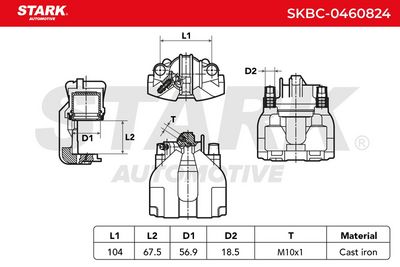 спирачен апарат STARK SKBC-0460824