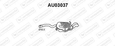 VENEPORTE AU03037 Глушитель выхлопных газов  для AUDI A4 (Ауди А4)
