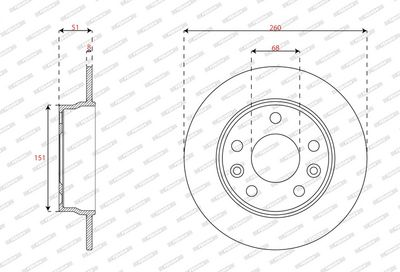 BREMSSCHEIBE FERODO DDF3045C 1