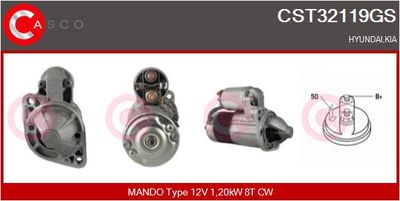 Стартер CASCO CST32119GS для HYUNDAI MATRIX
