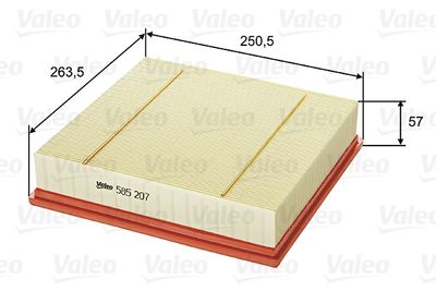 Воздушный фильтр VALEO 585207 для OPEL OMEGA