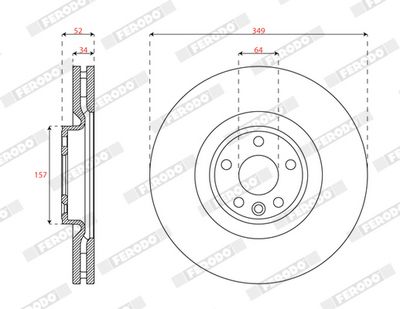 BREMSSCHEIBE FERODO DDF3051C1 1