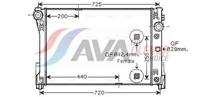 радиатор, охлаждане на двигателя AVA Clever Choice MS2452