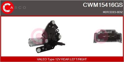 Двигатель стеклоочистителя CASCO CWM15416GS для MERCEDES-BENZ B-CLASS