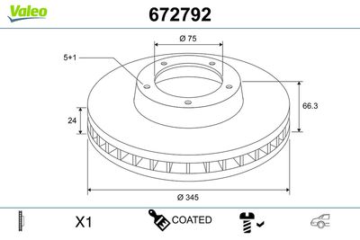 BREMSSCHEIBE VALEO 672792