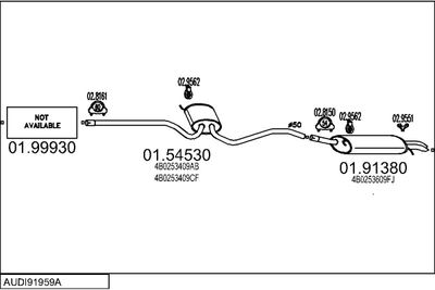 SISTEM DE ESAPAMENT MTS AUDI91959A016010