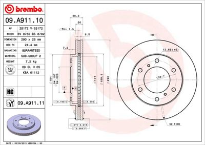 Brake Disc 09.A911.11