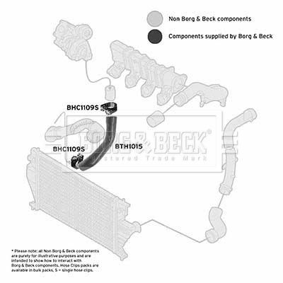 Charge Air Hose Borg & Beck BTH1015