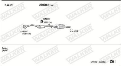 Изпускателна система WALKER BWK019334B