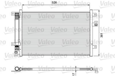 VALEO 814405 Радиатор кондиционера  для FIAT MULTIPLA (Фиат Мултипла)