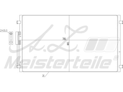 кондензатор, климатизация A.Z. Meisterteile AZMT-45-030-1240