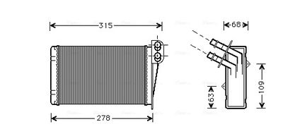 AVA QUALITY COOLING Kachelradiateur, interieurverwarming (RT6228)