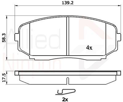 Комплект тормозных колодок, дисковый тормоз COMLINE ADB31724 для MITSUBISHI ECLIPSE	CROSS