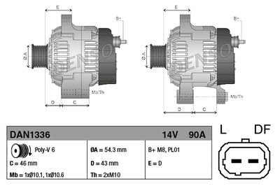 Alternator DAN1336