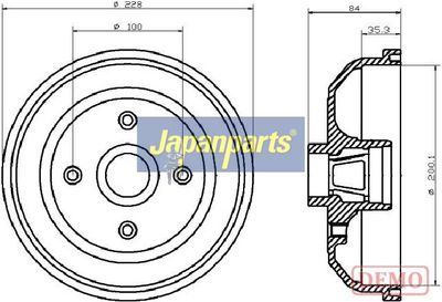 JAPANPARTS Stabdžių būgnas