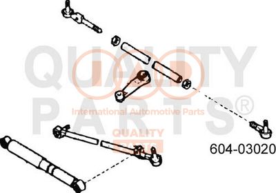 IAP QUALITY PARTS 604-03020 Наконечник рулевой тяги  для DAIHATSU (Дайхатсу)
