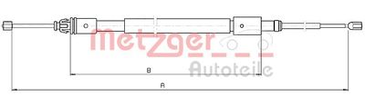 Тросик, cтояночный тормоз METZGER 10.4714 для CITROËN C3