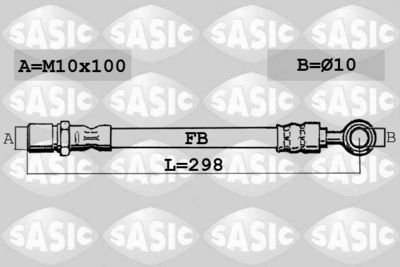 SASIC 6606134 Тормозной шланг  для KIA PICANTO (Киа Пиканто)