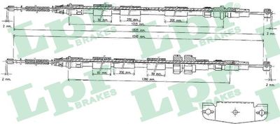 Тросик, cтояночный тормоз LPR C1089B для FORD ORION