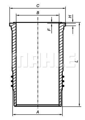 Cylinderhylsa MAHLE 037 WN 48 01