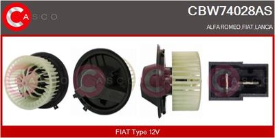 CASCO CBW74028AS Вентилятор салона  для FIAT BRAVA (Фиат Брава)